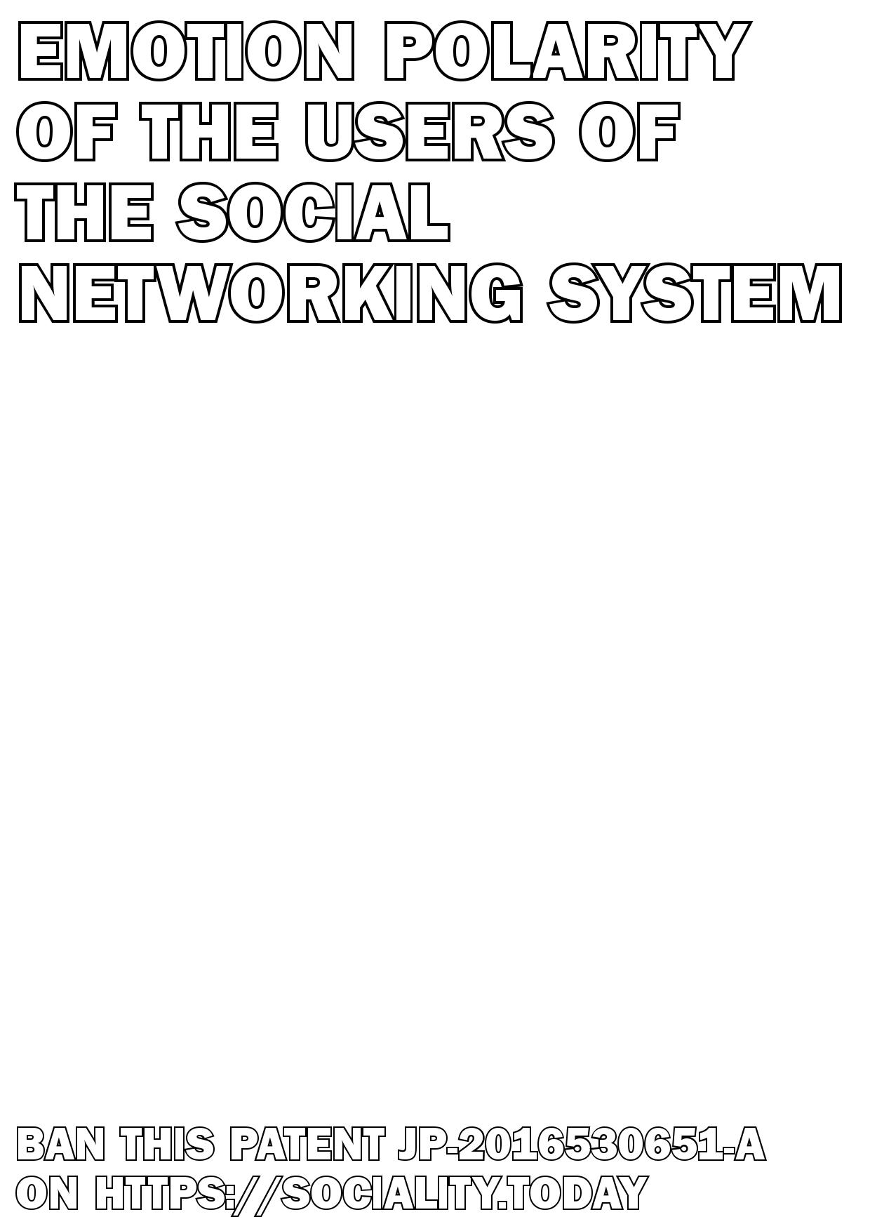 Emotion polarity of the users of the social networking system  - JP-2016530651-A