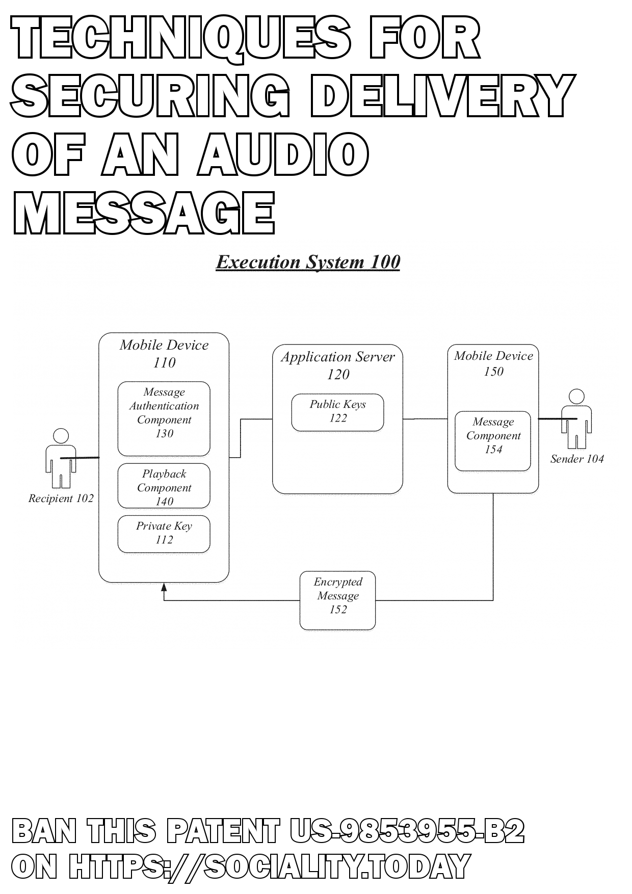Techniques for securing delivery of an audio message  - US-9853955-B2